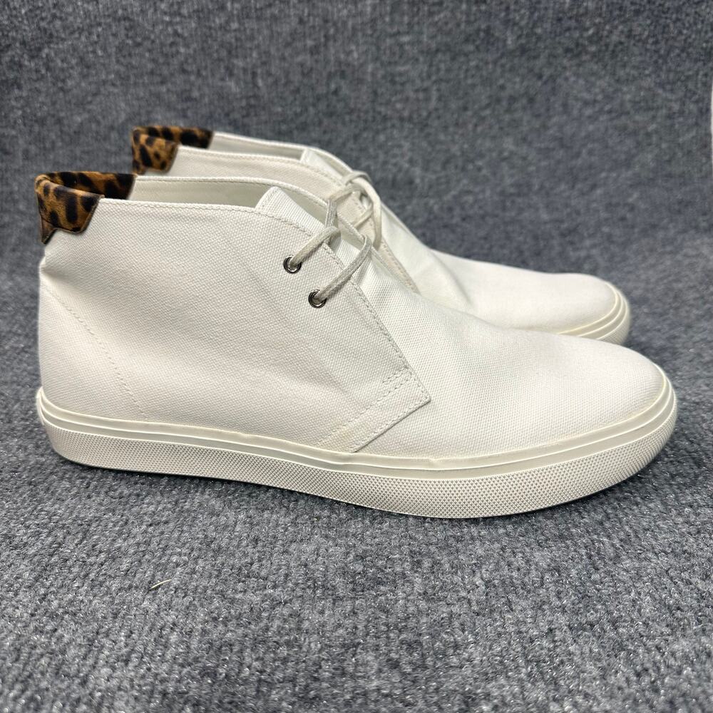 NEW Saint Laurent Paris Men's Ace Mid Top Sneaker Lux Canvas Chukka Shoe 41 EU